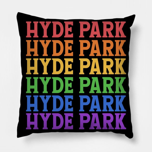 HYDE PARK UTAH Pillow by OlkiaArt