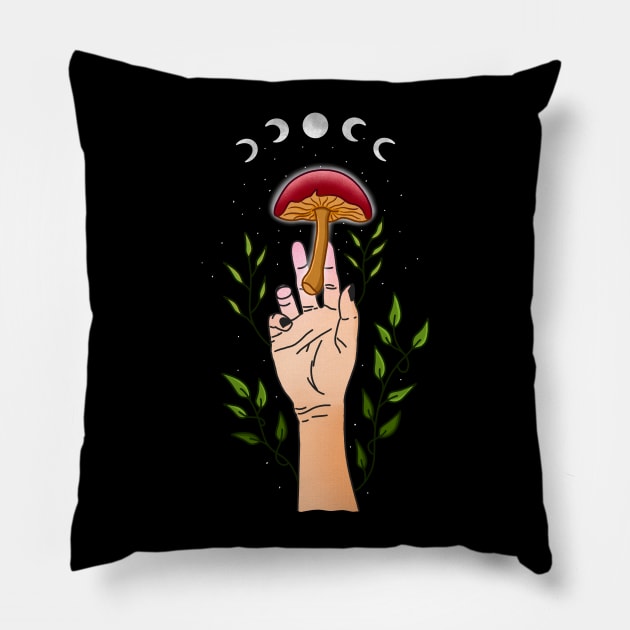 Celestial Mushroom Pillow by Tebscooler