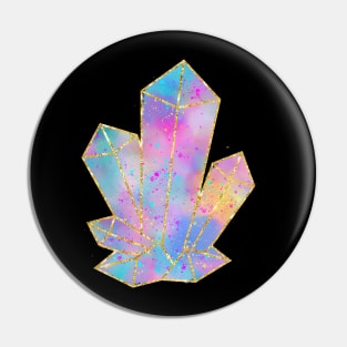 Bright Colourful Crystal Shard Pin