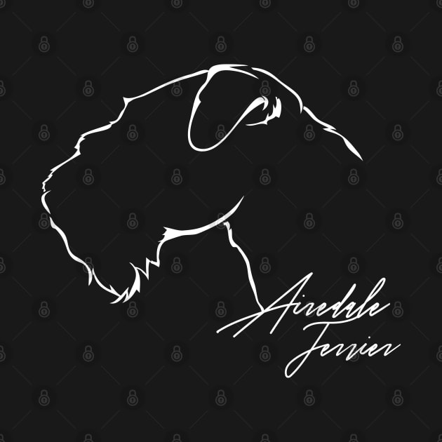 Airedale Terrier profile dog lover gift by wilsigns