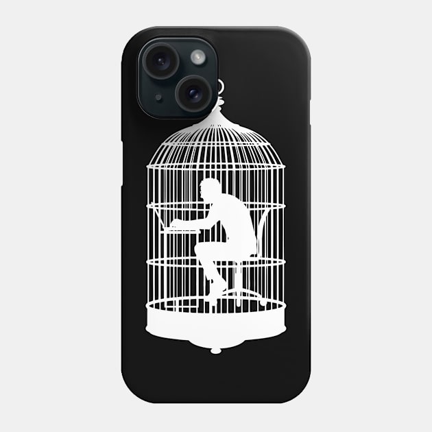 Hamster wheel working man in the cage Phone Case by ShirtyLife