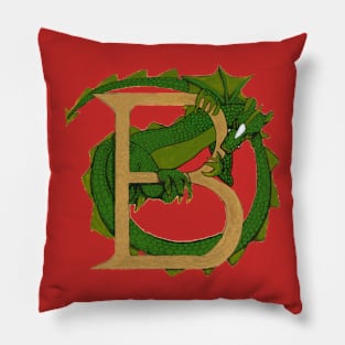 Green Dragon Letter B 2023 Pillow