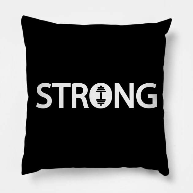 Strong Design Pillow by DinaShalash