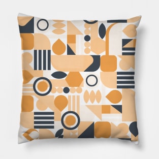 Orange geometric pattern abstract Pillow