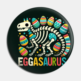 Kids Eggasaurus Easter Dinosaur Boys Kids Toddler T-Shirt Pin