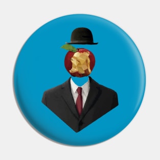 Magritte Apple Head Pin