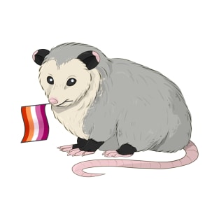 Lesbian Pride Opossum T-Shirt