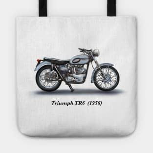 Drawing of Retro Classic Motorcycle Triumph TR6 1956 Tote