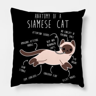 Siamese Cat Anatomy Pillow