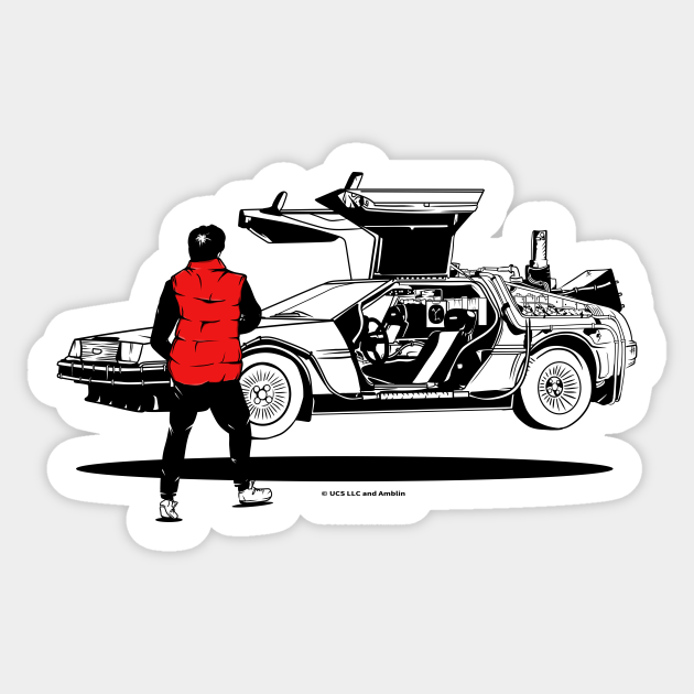 Marty McFly DeLorean - Back To The Future - Sticker