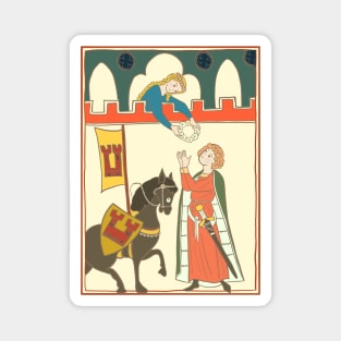 Medieval Courtly Love Scene Magnet