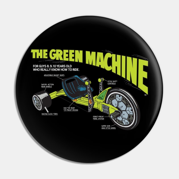 Green Machine - Big Wheel (Dark) Pin by Chewbaccadoll