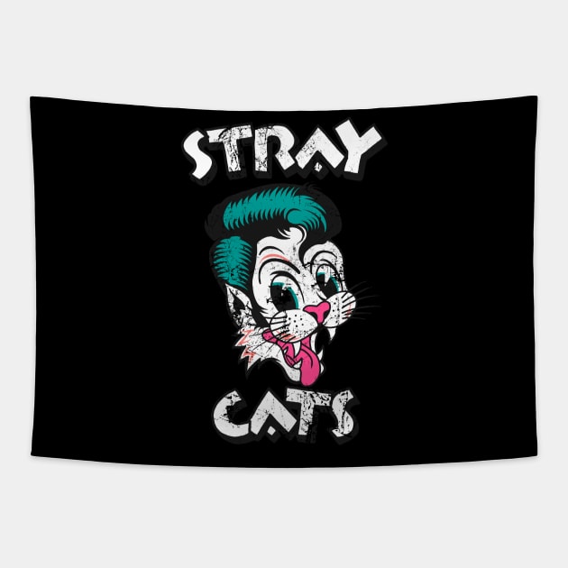 stray cats rockabilly Tapestry by Brunocoffee.id