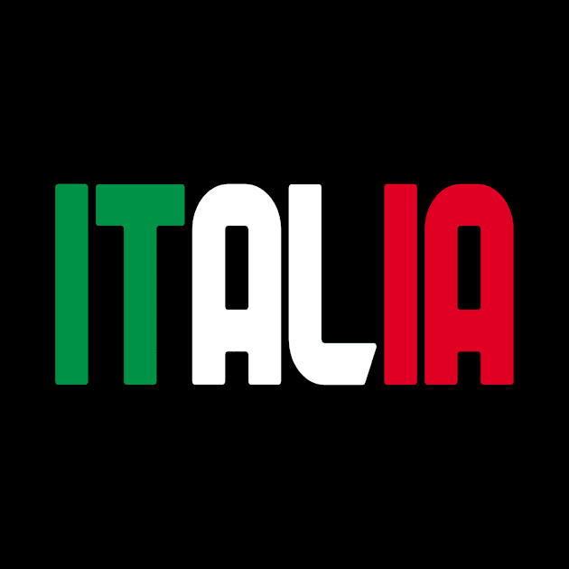 Italy name with flag by Jambo Designs