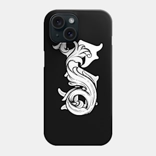 illustration of S font vintage style hand drawing design Phone Case