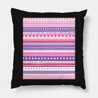 Pink Purple Tribal Pattern Pillow