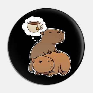 Capybara thirsty for tea Pin