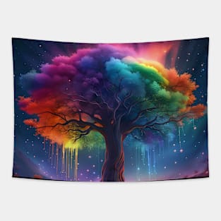 Rainbow Color Tree Tapestry