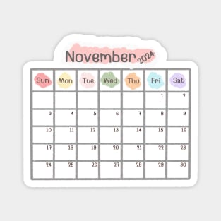 November 2024 Calendar Magnet