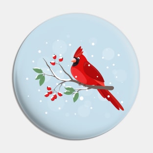 Cardinal Bird Pin