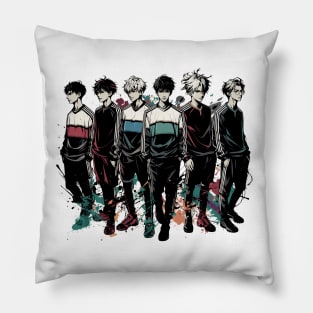 School Soccer Club Squad Anime Manga Manwha Husbando Otaku Pillow