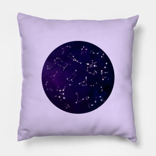 Constellations on a starry night Pillow