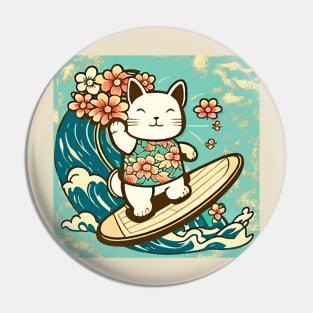 Blue Bayou Aloha Kitty Pin