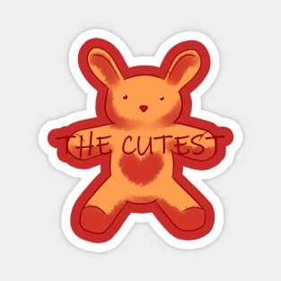 The cutest bunny orange Magnet