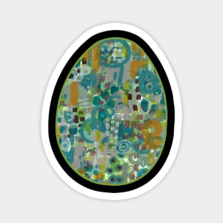 Art Acrylic artwork abstract Easter Egg Magnet