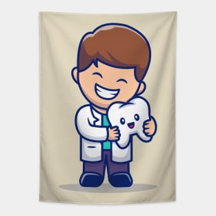 Cute Dentist With Tooth Tapestry