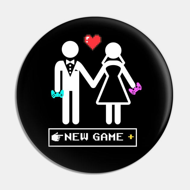 Just Married Gamer Couple New Game + Newlyweds Pin by Julio Regis