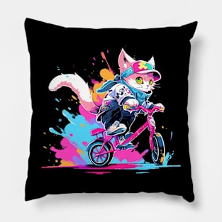 cat bike Pillow