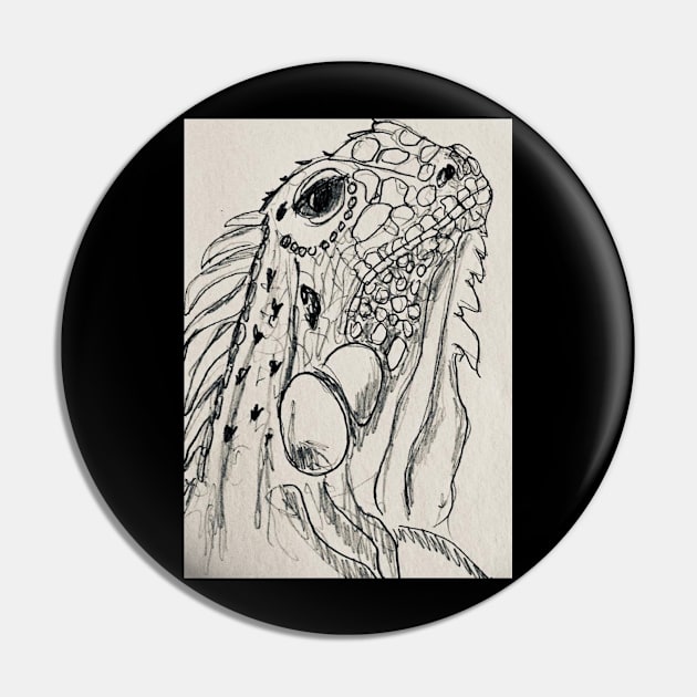 Iguana Pin by Rawcanvas