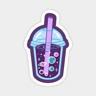 Galaxy Bubble Tea Pearl Milk Boba Tea Magnet