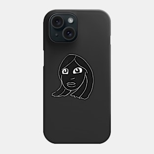 White Line Girl Phone Case