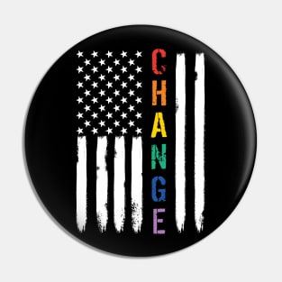 LGBT Pride American Flag Pin