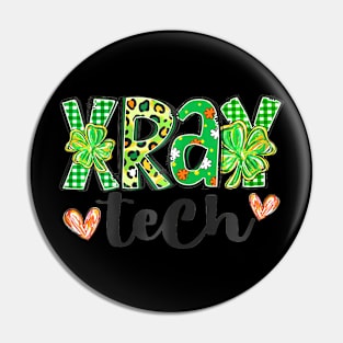 Radiology St Patrick's Day XRay Leopard Shamrock Pin