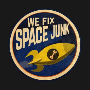 We Fix Space Junk (small, round logo) T-Shirt