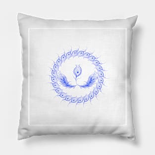 Beauty of Peacock Feathers Pillow