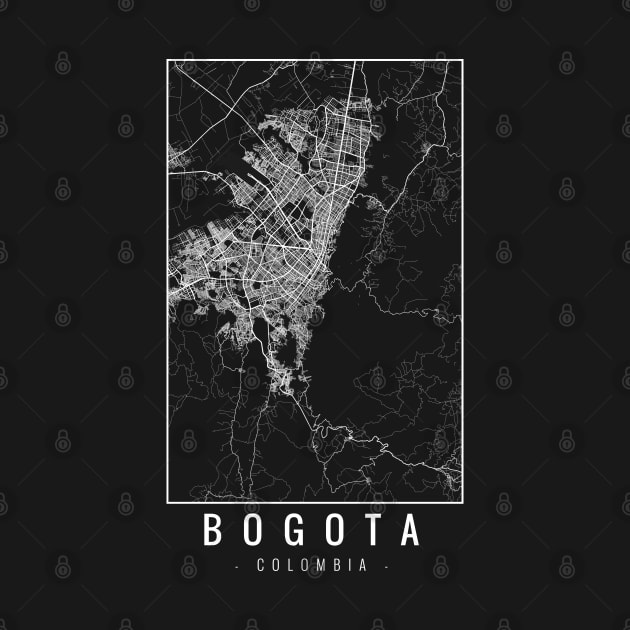 Bogota Colombia Minimalist Map by Mapagram