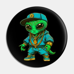 Alien Humanoid Hip Hop Thug Life Style Pin