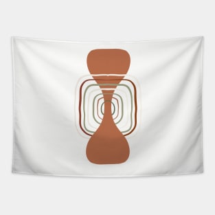 Modern Minimalist Simple Boho Hourglass Line Art Tapestry