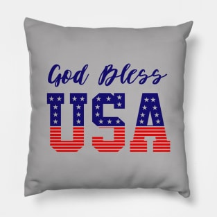 God Bless USA 4th of July-Happy Independence Day- USA day Pillow