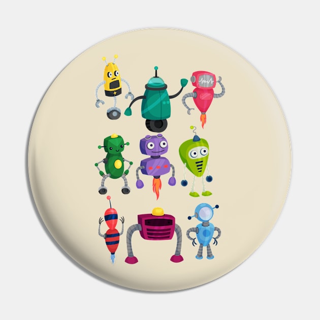 Robots Collection Pin by Mako Design 