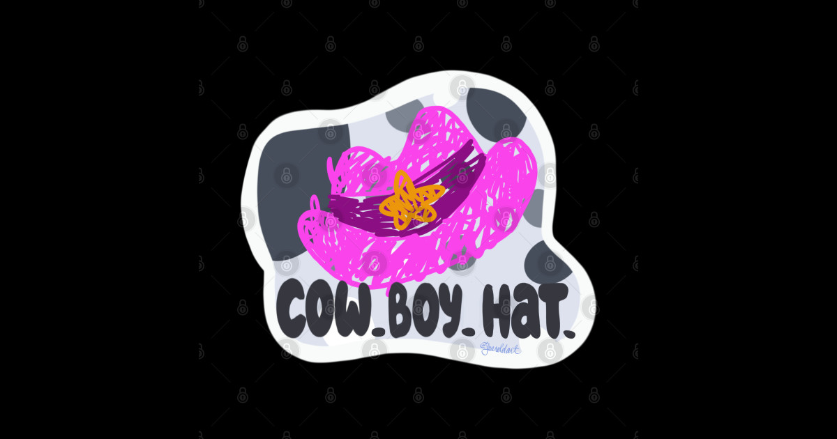 Muffin’s Cowboy Hat Bluey Sticker TeePublic