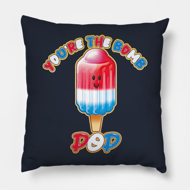 You're the Bomb, Pop! Kawaii Ice Cream Bar Pillow by DanielLiamGill