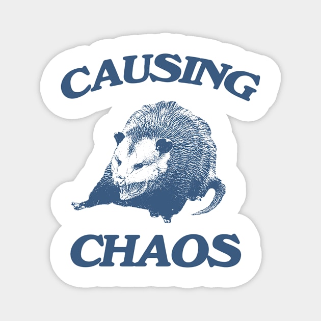 Opossum causing chaos shirt, Funny Possum Meme Magnet by CamavIngora