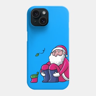 Santa Claus quarantine on Lonely Christmas... Phone Case