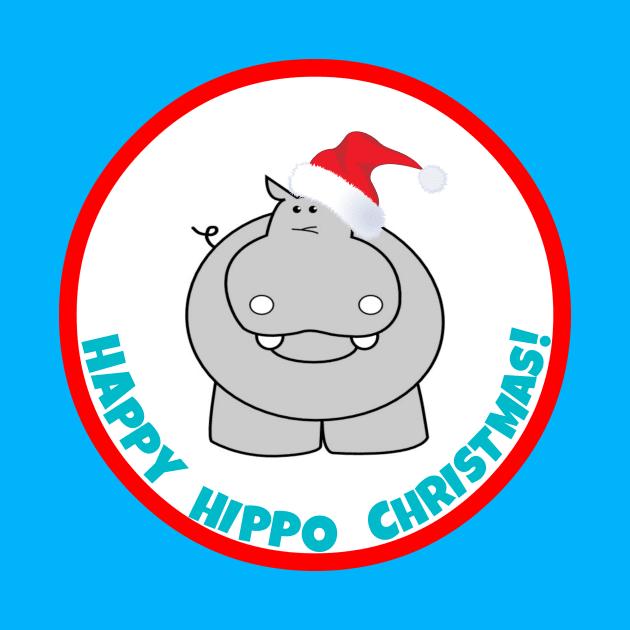 Happy Hippo Christmas by TheDaintyTaurus