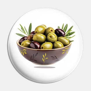 printed olive bowl 90s Pin